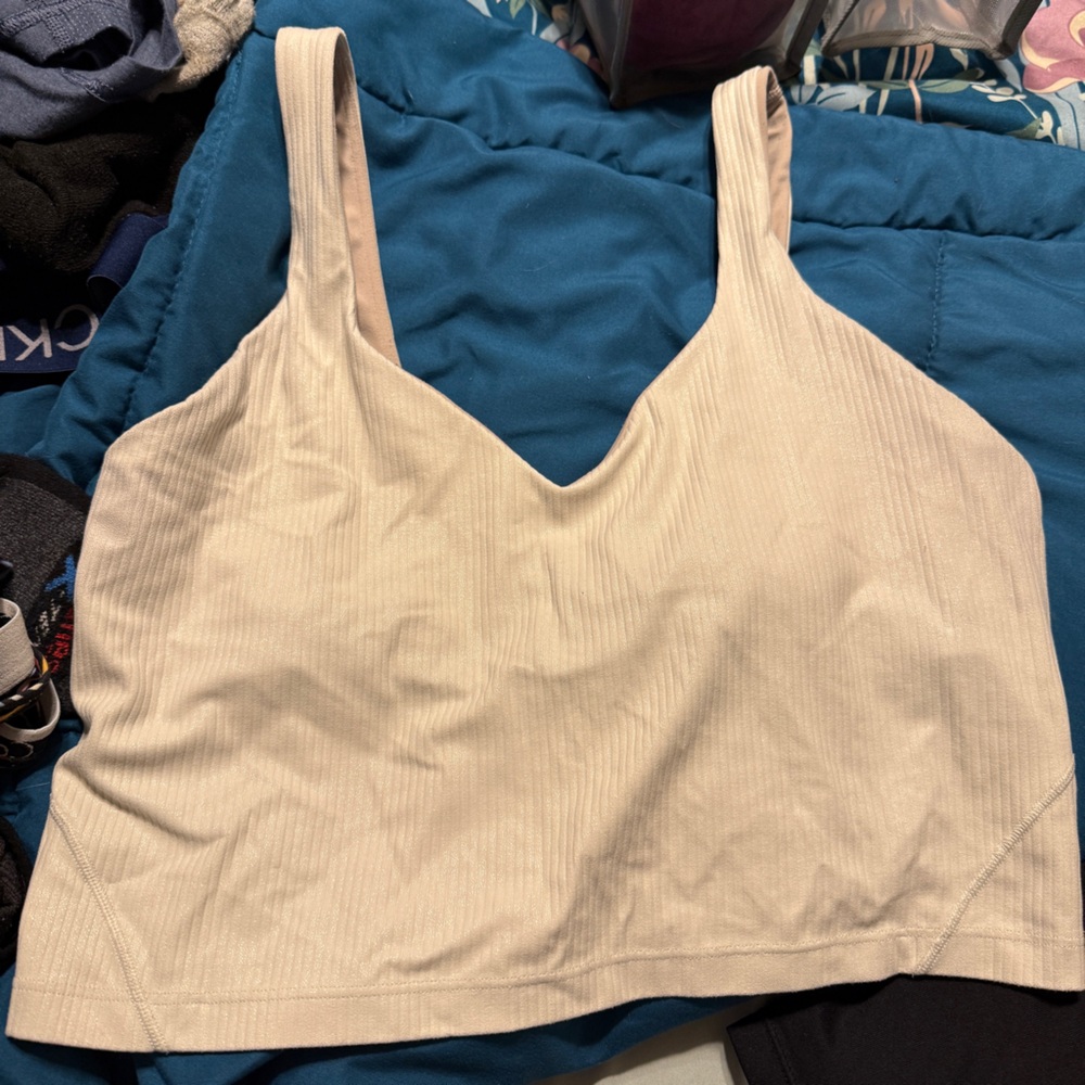 Lululemon align white sparkle Ribbed tank top